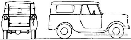 International Scout 800 4x2 Hard Top (1965) - Разные автомобили - чертежи, габариты, рисунки автомобиля