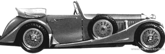 Invicta S-Type 4.5-Litre DHC Grose (1935) - Инвикта - чертежи, габариты, рисунки автомобиля