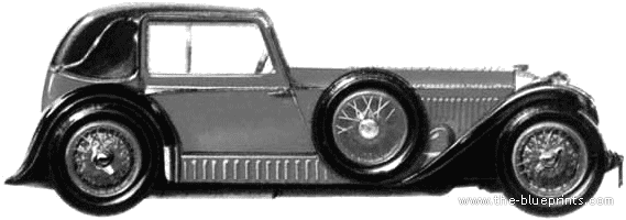 Invicta S-Type 4.5-Litre FHC (1931) - Инвикта - чертежи, габариты, рисунки автомобиля
