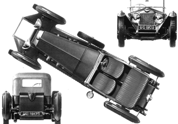 Invicta S-Type 4.5-Litre Tourer (1931) - Инвикта - чертежи, габариты, рисунки автомобиля