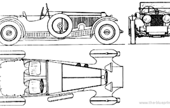 Invicta S Type 4.5 Litre (1931) - Разные автомобили - чертежи, габариты, рисунки автомобиля