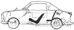 Isard 400 (GLAS goggomobil) Argentina (1959) - Разные автомобили - чертежи, габариты, рисунки автомобиля
