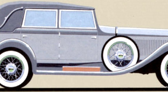 Isotta-Faschini Tipo 8A (1930) - Разные автомобили - чертежи, габариты, рисунки автомобиля