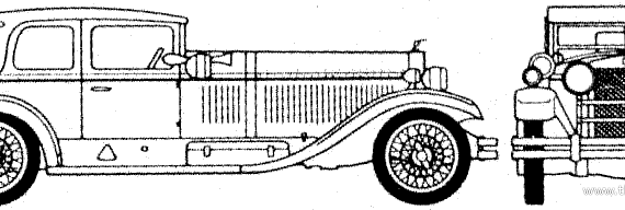 Isotta-Fraschini 8A (1929) - Разные автомобили - чертежи, габариты, рисунки автомобиля