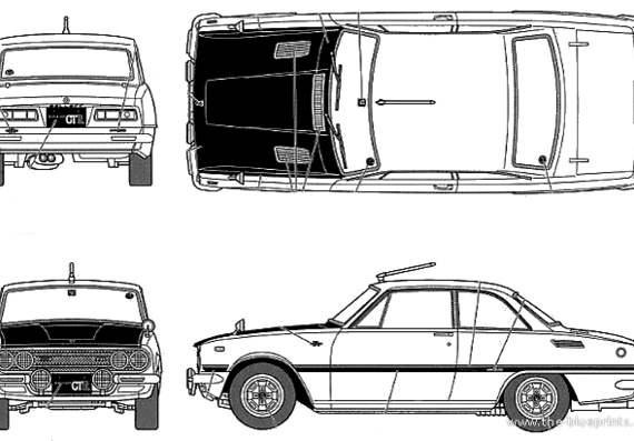 Isuzu Bellet 1600 GTR - Исудзу - чертежи, габариты, рисунки автомобиля