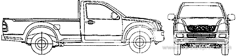 Isuzu D-Max Single Cab (2006) - Исудзу - чертежи, габариты, рисунки автомобиля