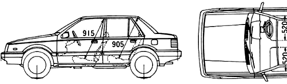 Isuzu Gemini (1988) - Isuzu - drawings, dimensions, pictures of the car