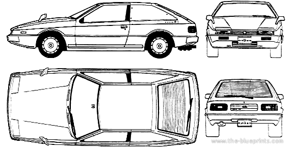Isuzu Piazza XE (1981) - Исудзу - чертежи, габариты, рисунки автомобиля