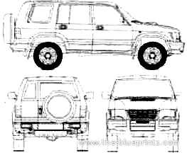 Isuzu Trooper LWB - Исудзу - чертежи, габариты, рисунки автомобиля