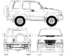 Isuzu Trooper SWB - Исудзу - чертежи, габариты, рисунки автомобиля