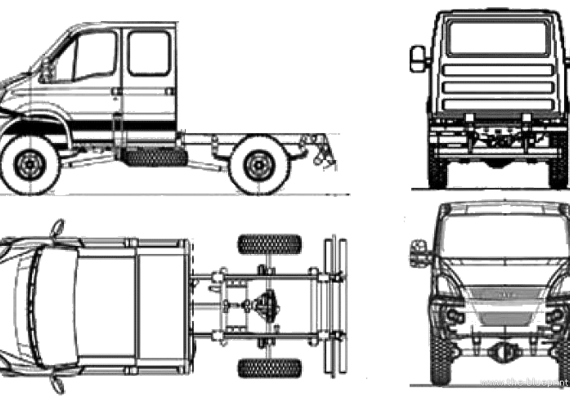 Iveco Daily 4x4 35S17DW (2010) - Iveco - drawings, dimensions, pictures of the car
