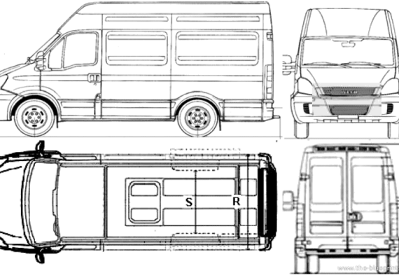 Iveco ECODaily 65C14V EEV Furgone (2010) - Ивеко - чертежи, габариты, рисунки автомобиля
