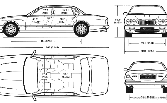 Jaguar Daimler - Jaguar - drawings, dimensions, pictures of the car