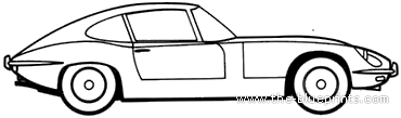Jaguar E-Type SIII Coupe - Ягуар - чертежи, габариты, рисунки автомобиля