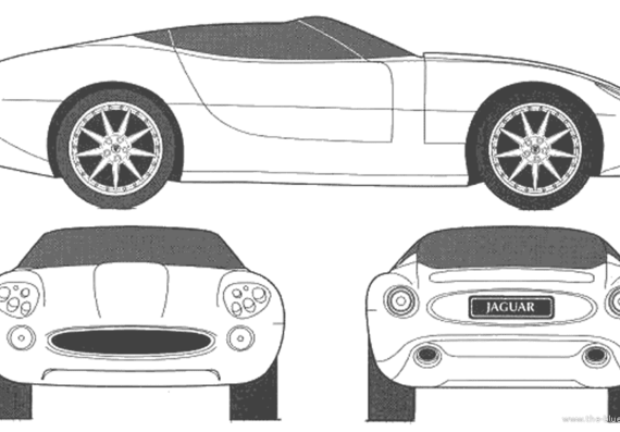 Jaguar F Type - Ягуар - чертежи, габариты, рисунки автомобиля