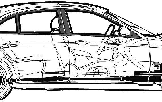 Jaguar S-Type R (2003) - Ягуар - чертежи, габариты, рисунки автомобиля