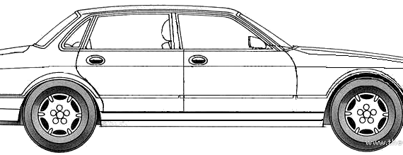 Jaguar XJ6 (1995) - Ягуар - чертежи, габариты, рисунки автомобиля