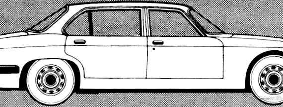 Jaguar XJ6 4.2 (1980) - Ягуар - чертежи, габариты, рисунки автомобиля