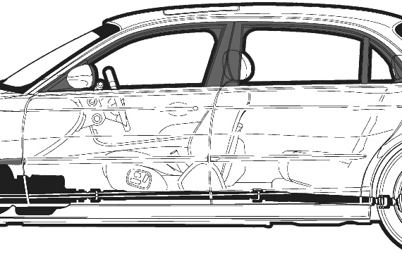Jaguar XJ8L (2006) - Ягуар - чертежи, габариты, рисунки автомобиля