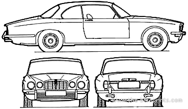 Jaguar XJC 4.2 SII - Ягуар - чертежи, габариты, рисунки автомобиля