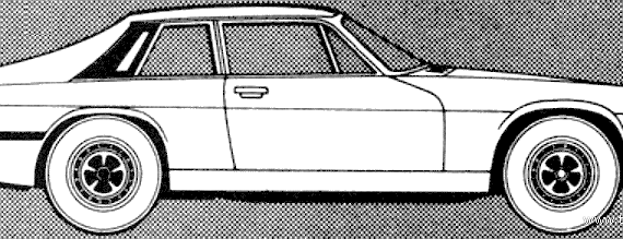 Jaguar XJS (1981) - Ягуар - чертежи, габариты, рисунки автомобиля