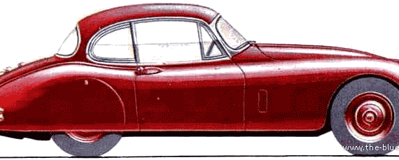 Jaguar XK-150 FHC (1957) - Ягуар - чертежи, габариты, рисунки автомобиля