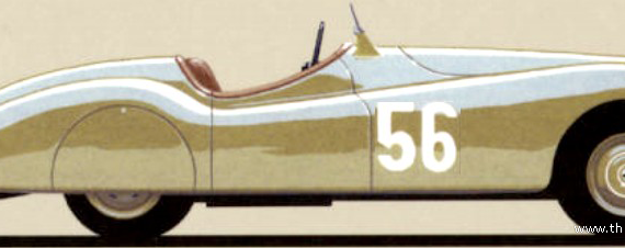 Jaguar XK120 Roadster (1949) - Jaguar - drawings, dimensions, pictures of the car
