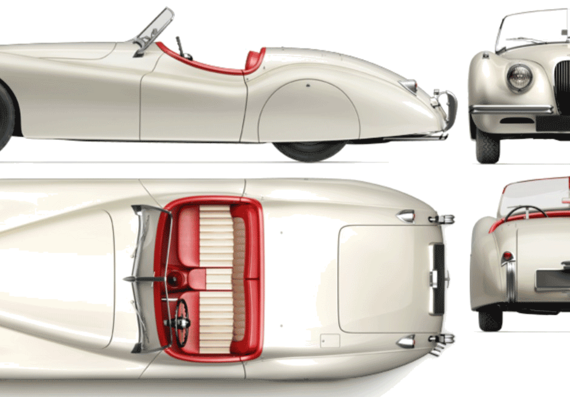 Jaguar XK120 Roadster (1950) - Jaguar - drawings, dimensions, pictures of the car