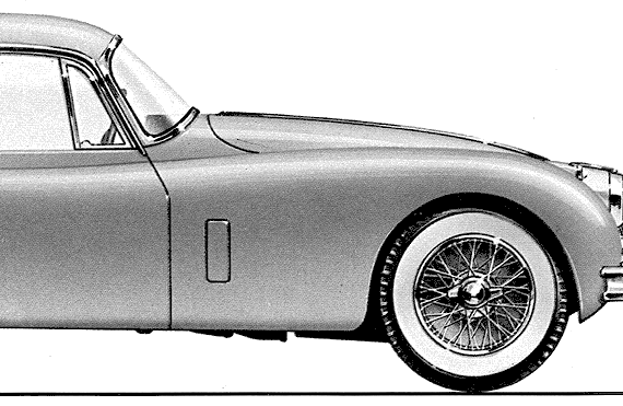 Jaguar XK150S FHC (1958) - Ягуар - чертежи, габариты, рисунки автомобиля