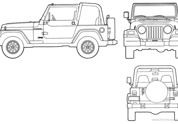Jeep - Джип - чертежи, габариты, рисунки автомобиля
