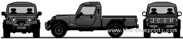 Jeep CJ-10 - Джип - чертежи, габариты, рисунки автомобиля