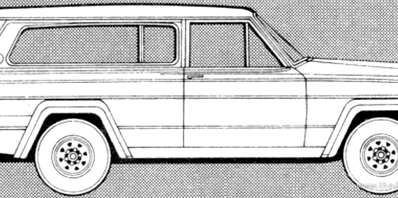Jeep Cherokee Chief (1981) - Джип - чертежи, габариты, рисунки автомобиля