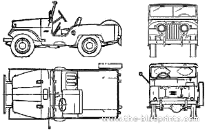 Jeep IKA Argentina (1956) - Джип - чертежи, габариты, рисунки автомобиля