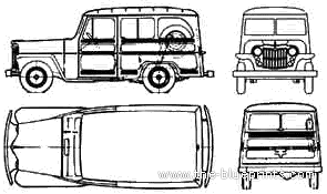 Jeep IKA Estanciera Argentina (1957) - Джип - чертежи, габариты, рисунки автомобиля
