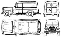 Jeep IKA Utilitario Argentina (1959) - Джип - чертежи, габариты, рисунки автомобиля