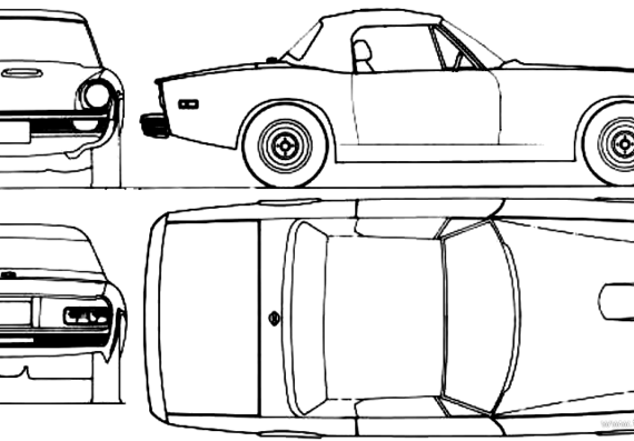 Jensen-Healey (1974) - Дженсен - чертежи, габариты, рисунки автомобиля
