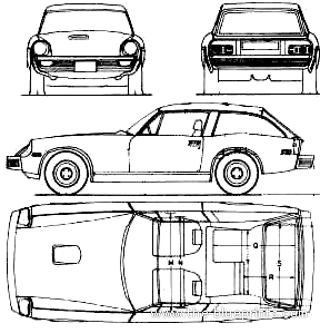 Jensen-Healey GT (1975) - Дженсен - чертежи, габариты, рисунки автомобиля