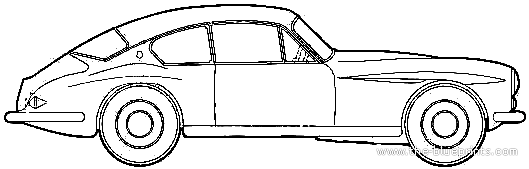 Jensen 541S (1960) - Дженсен - чертежи, габариты, рисунки автомобиля