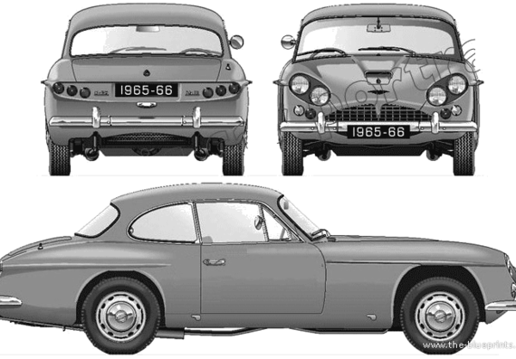Jensen CV-8 Coupe MkIII (1965) - Дженсен - чертежи, габариты, рисунки автомобиля
