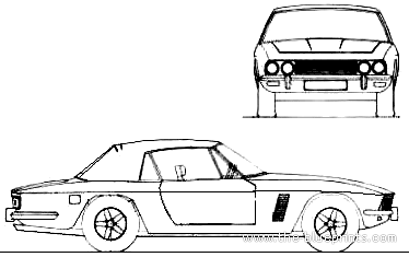 Jensen Interceptor Convertible - Дженсен - чертежи, габариты, рисунки автомобиля