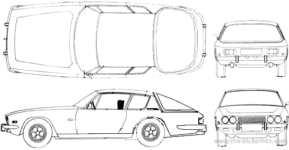 Jensen Interceptor III - Дженсен - чертежи, габариты, рисунки автомобиля