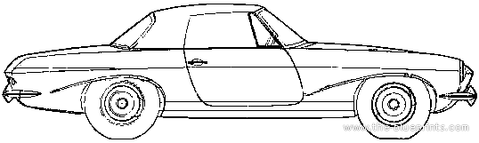 Jensen Interceptor P66 Prototype (1965) - Дженсен - чертежи, габариты, рисунки автомобиля