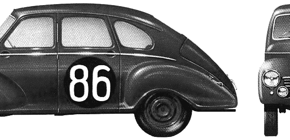 Jowett Javelin (1949) - Разные автомобили - чертежи, габариты, рисунки автомобиля