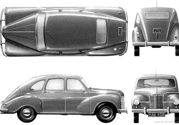 Jowett Javelin (1953) - Разные автомобили - чертежи, габариты, рисунки автомобиля