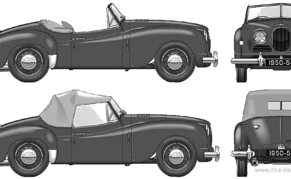 Jowett Jupiter (1950) - Разные автомобили - чертежи, габариты, рисунки автомобиля