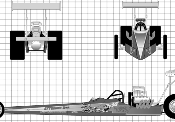 Jungle Jim Rail Dragster - Different cars - drawings, dimensions, pictures of the car