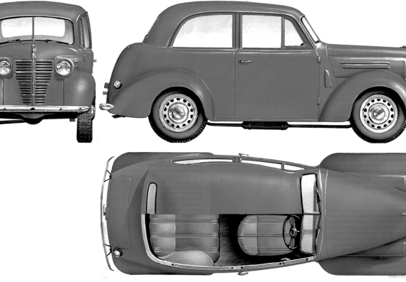 KIM 10-50 (1940) - Разные автомобили - чертежи, габариты, рисунки автомобиля