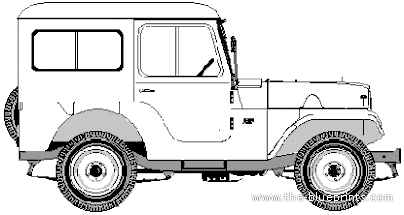 Kaiser Jeep CJ5 - Кайзер - чертежи, габариты, рисунки автомобиля