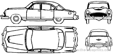 Kaiser Manhattan - Кайзер - чертежи, габариты, рисунки автомобиля