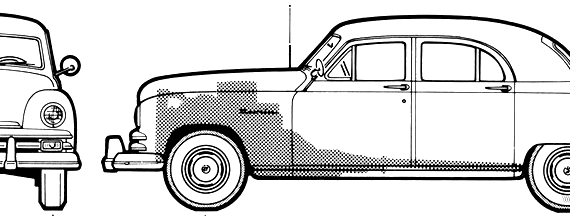 Kaiser Traveler (1949) - Разные автомобили - чертежи, габариты, рисунки автомобиля